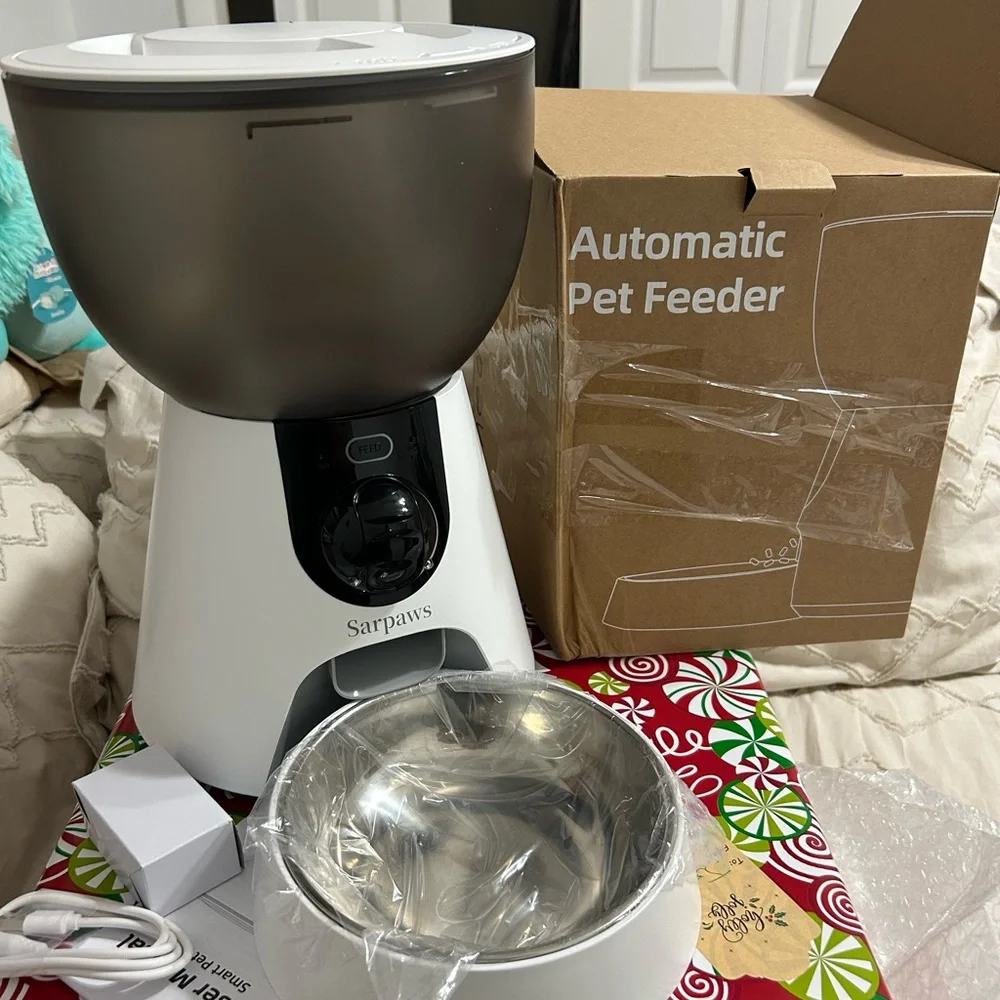 Sarpaws Automatic Pet Feeder with Stainless Steel Bowl